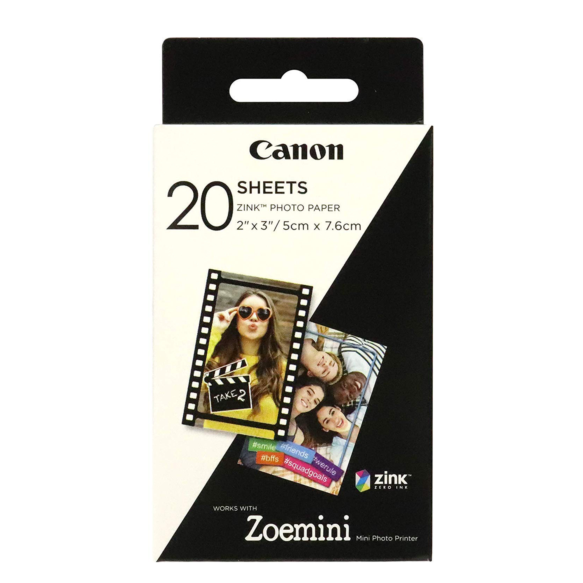 Canon Zoemini Zink Photo Paper (Pack of 20 Sheets)